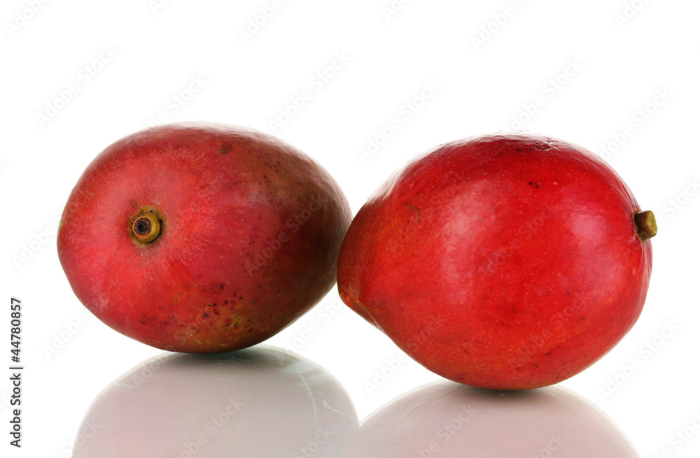Ripe appetizing mango isolated on white Ripe appetizing mango isolated on white