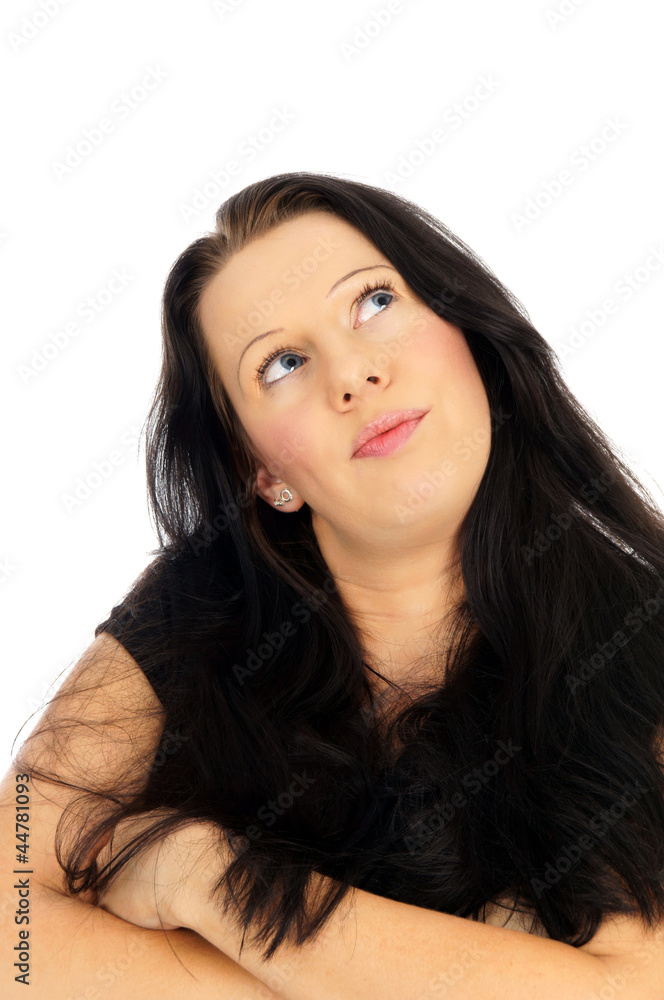 Portrait of a black haired woman Portrait of a black haired woman