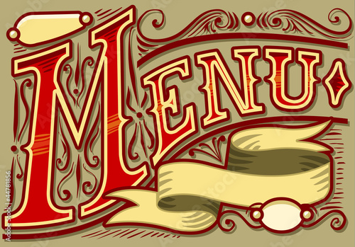 vintage graphic element for menu