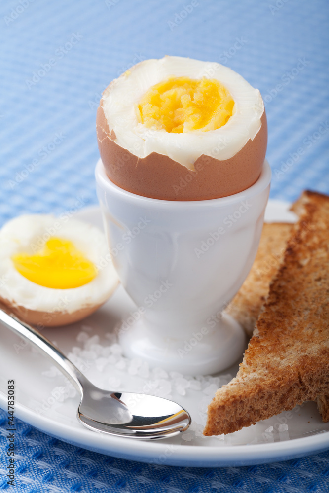 Fototapeta premium boiled egg in eggcup