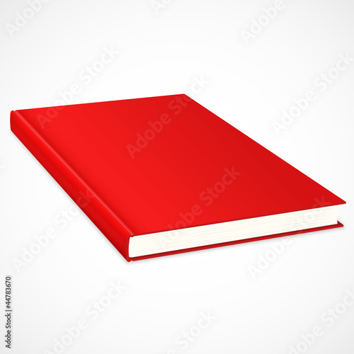 Empty book with res cover
