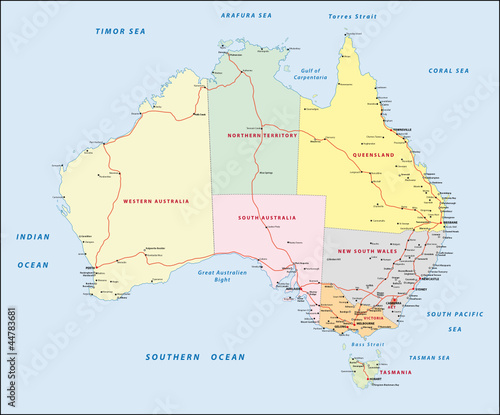 Australien Karte