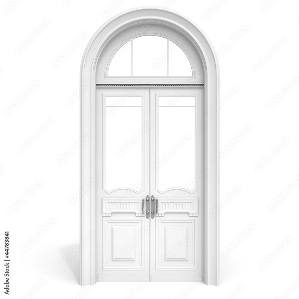 white wooden door isolated on white with soft shadow white wooden door isolated on white with soft shadow