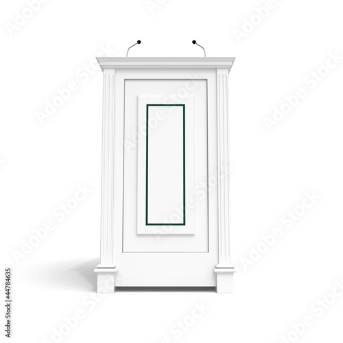 Wallpaper Mural White wooden podium isolated on white with soft shadow Torontodigital.ca