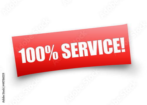 100% Service! Button, Icon