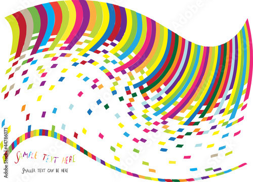 funny vector background with squares and waves