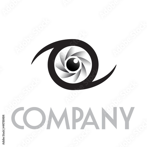 Logo diaphragm and eye # Vector