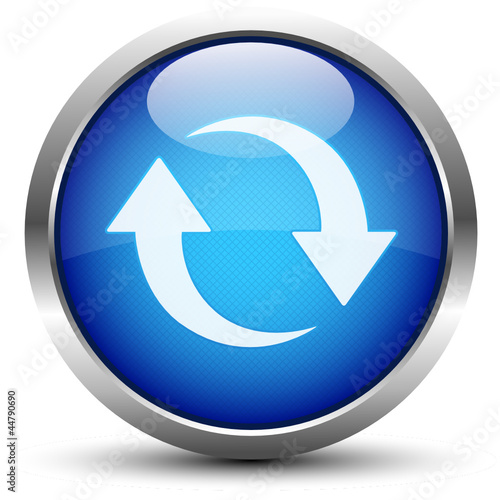 Update Button Blau