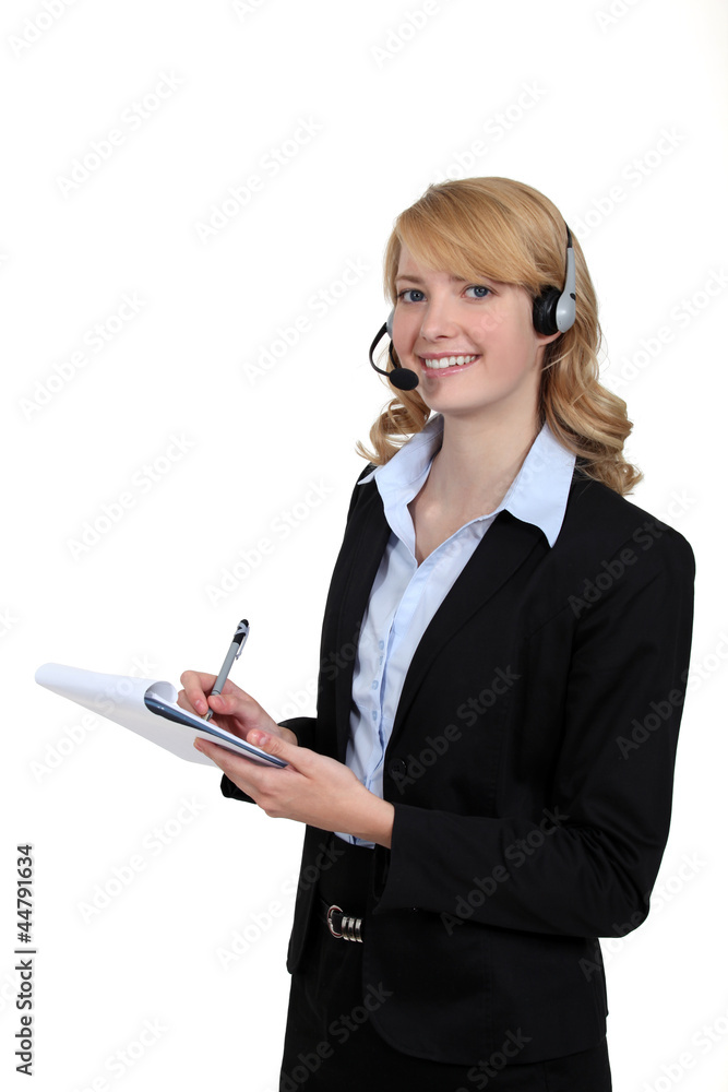 Portrait of an attractive receptionist Portrait of an attractive receptionist
