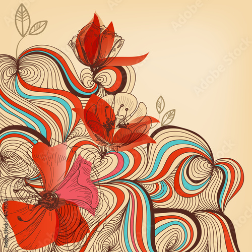 Vector floral background