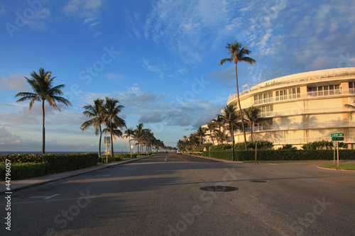 South Ocean Blvd. in west palm beach , early morning