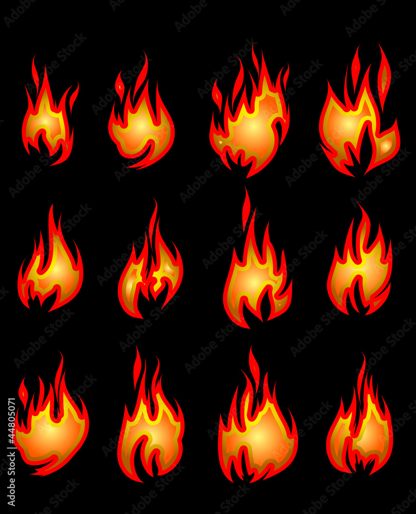 Collection of fires. Collection of fires.