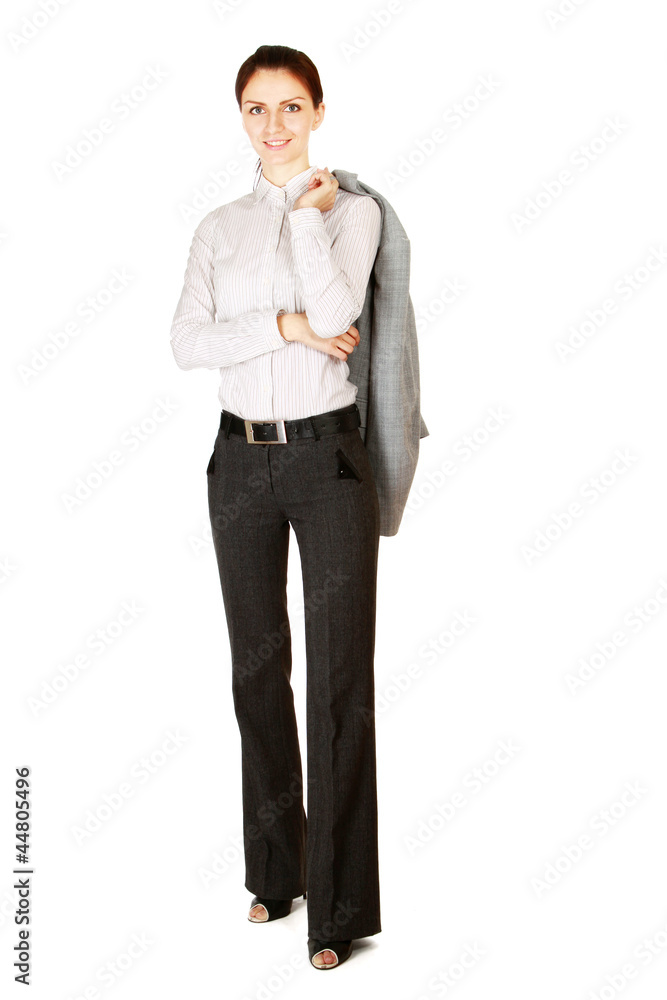 Portrait of beautiful business woman standing with folded arms Portrait of beautiful business woman standing with folded arms