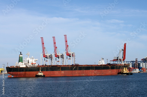 dry cargo ship in Odesa seaport