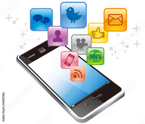 smart phone digital tablet with icons