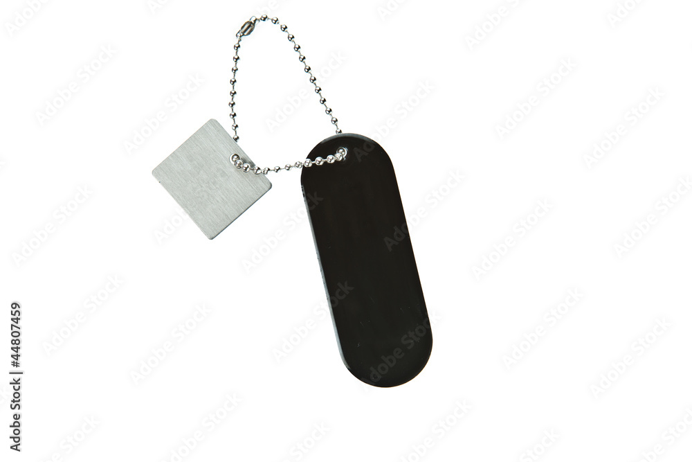 Fototapeta premium Black metal key tag