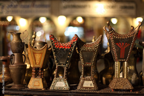 Billede på lærred Traditional Arabian coal censer in Souq Waqif, Doha Qatar