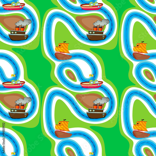 Seamless pattern with kid s theme