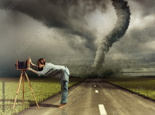 photographer and tornado