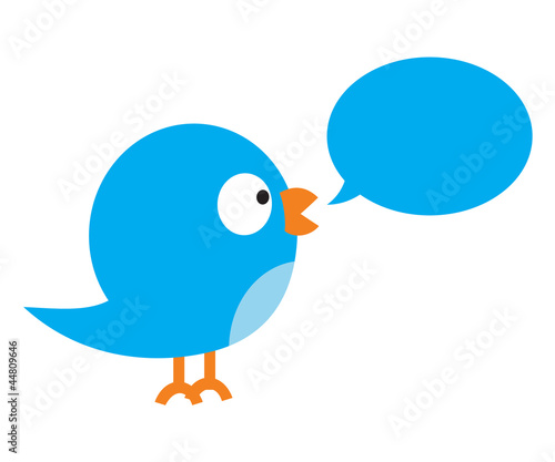 Blue twitter bird