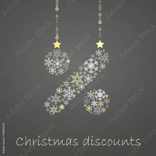 Vector Christmas discounts and promotions