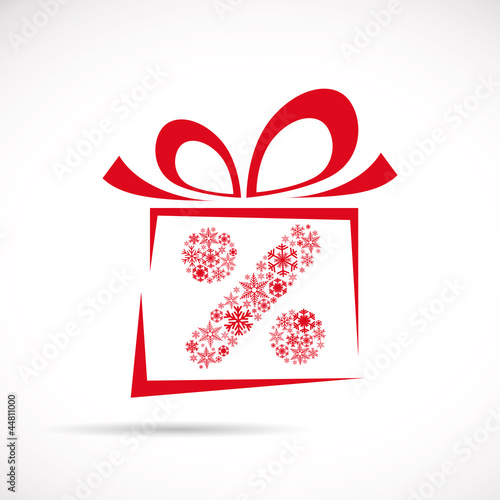 Vector Christmas discounts and promotions box