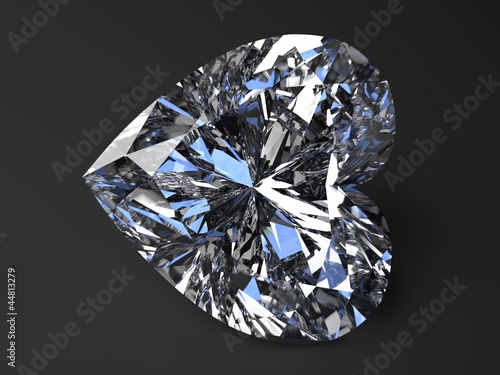 beautiful heart-shaped diamond render