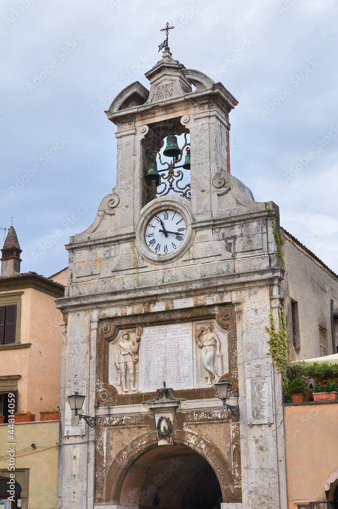 Clocktower. Sutri. Lazio. Italy.