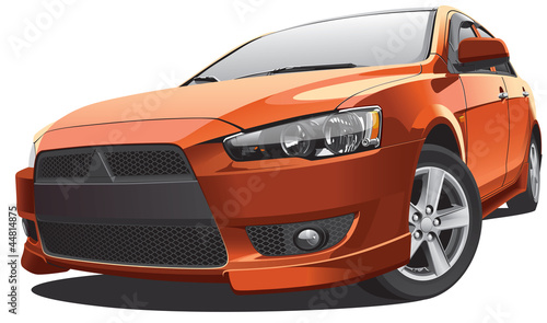 orange sport car