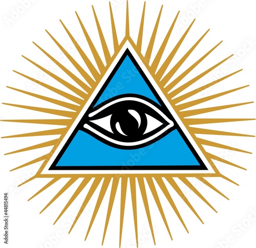 Allsehendes Auge Gottes -  Symbol der Erkenntnis & Allwissenheit #44815494