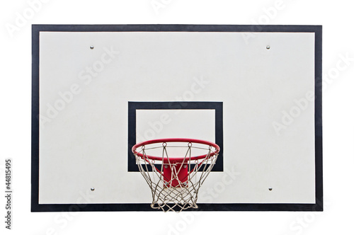 Fotografie Basketball hoop on white background
