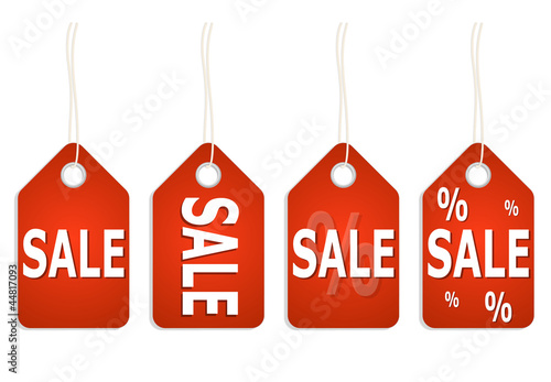 rote Anhänger mit SALE