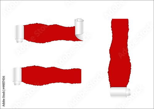 Torn Curled Papers  Banners Vectors
