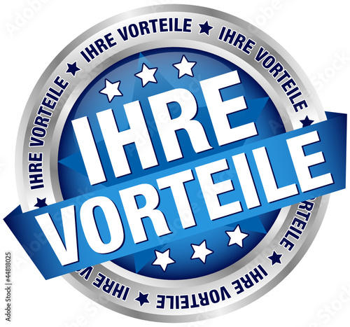 Button Banner "Ihre Vorteile" blau/silber