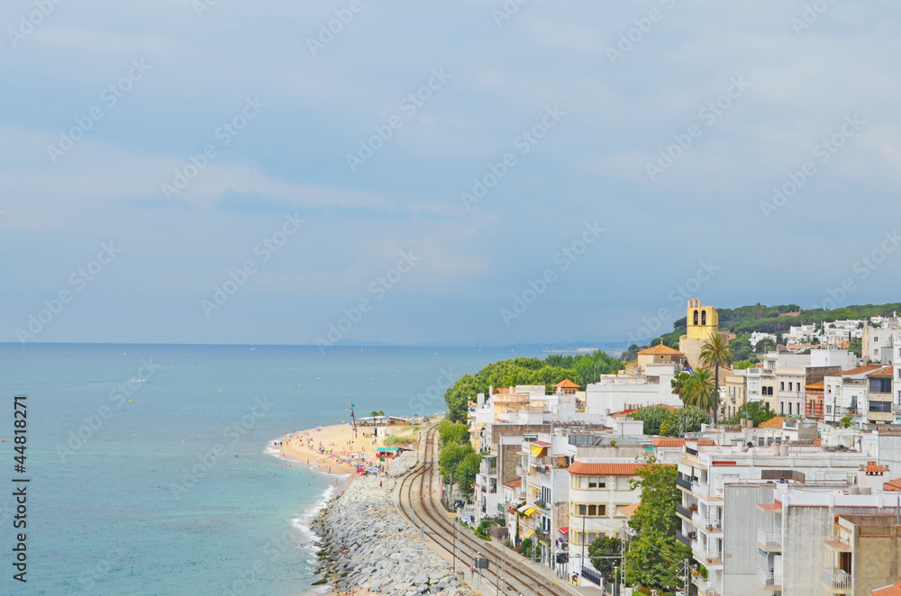 Vista de Sant Pol, pueblo costero de Catalunya