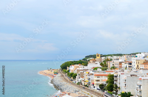 Vista de Sant Pol, pueblo costero de Catalunya photo