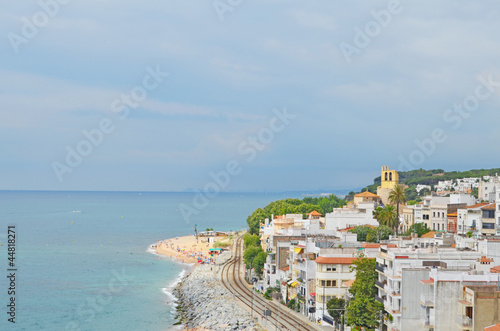 Vista de Sant Pol, pueblo costero de Catalunya © Trazos sobre Papel