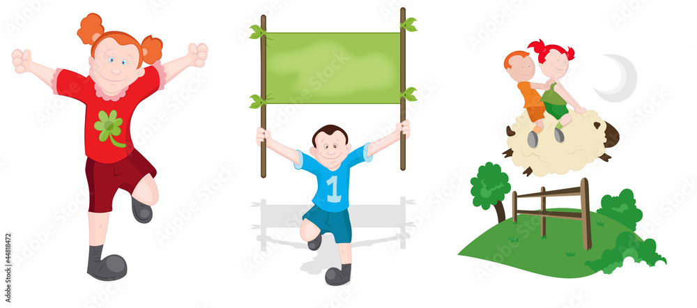 Fototapeta premium Children Cartoon Vectors