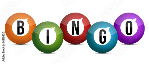 brightly coloured bingo balls illustration design photo