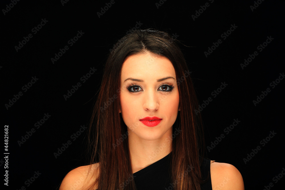 beautiful long hair brunette woman portrait beautiful long hair brunette woman portrait