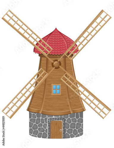 windmill vector illustration