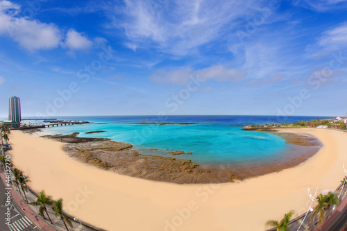 Fototapeta Naklejka Na Ścianę i Meble -  Arrecife Lanzarote Playa del Reducto beach