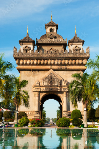 Patuxai Monument, Vientiane, Laos. photo