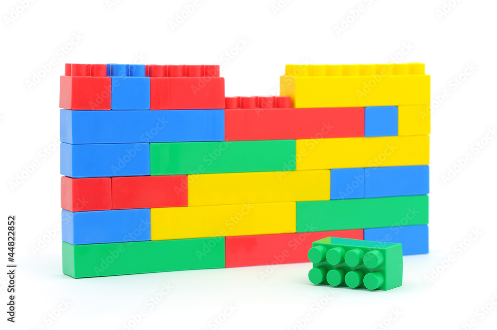 Obraz premium Building a wall from blocks