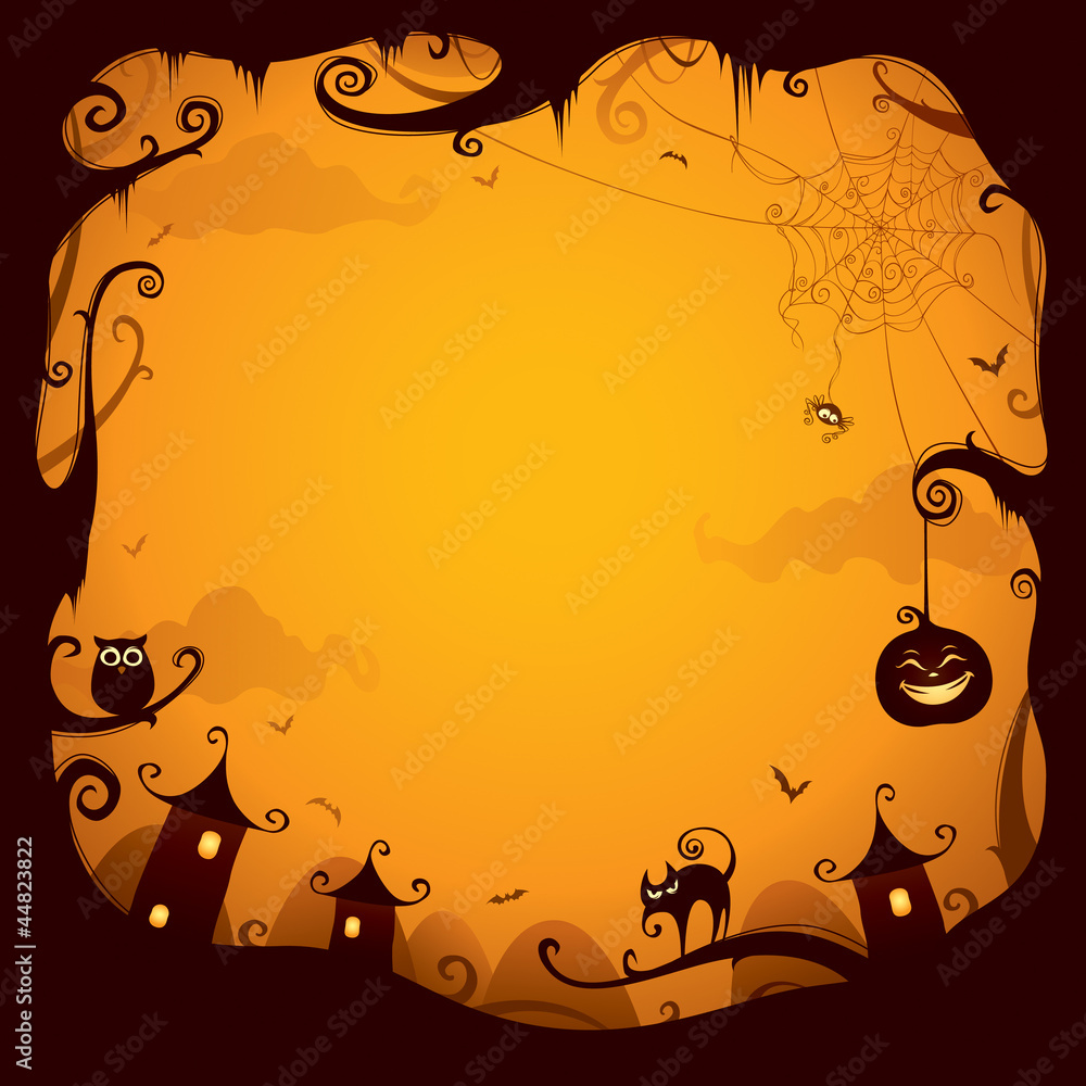 Fototapeta premium Halloween border for design