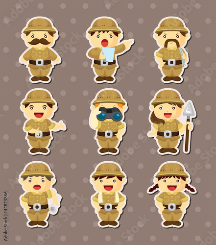set of Adventurer people stickers