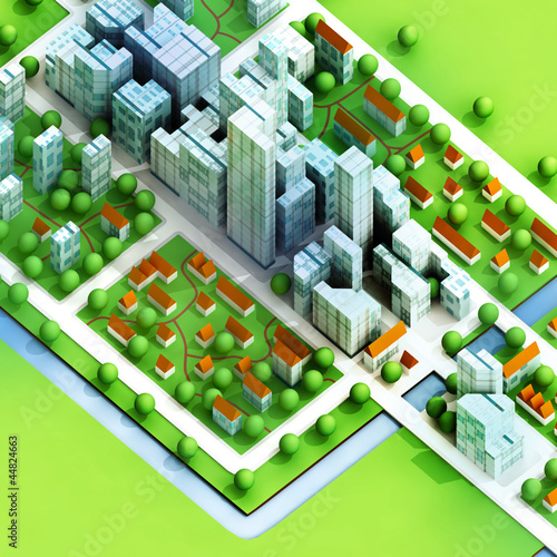 enviromantal new sustainable city concept photo