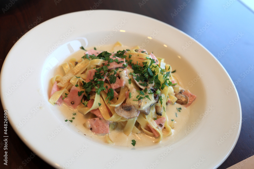 Plate of fettuccine