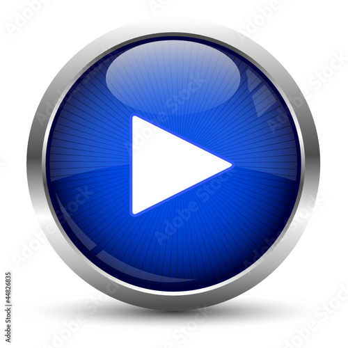 Play Button Blau