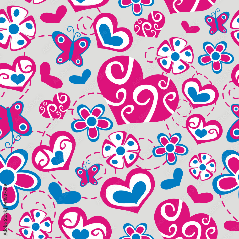 Vector Love Seamless Background Vector Love Seamless Background